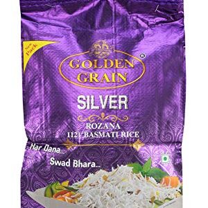 Golden Grain rice 1121 Silver Rozana Basmati Rice, 5Kg